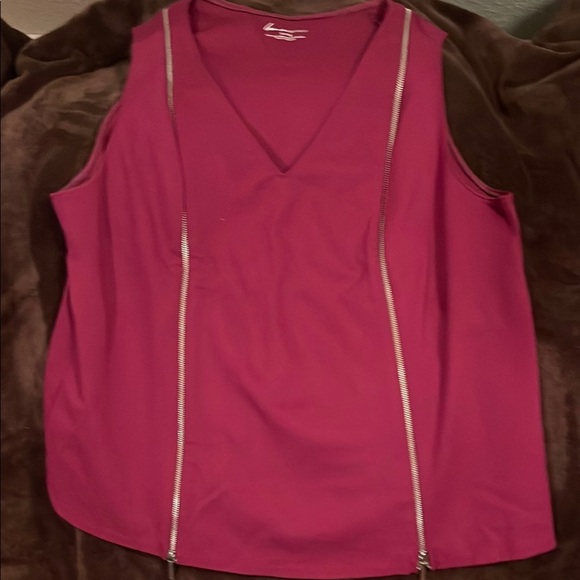 Lane Bryant Pink Tank Top with V-Neckline - Picture 1 of 3